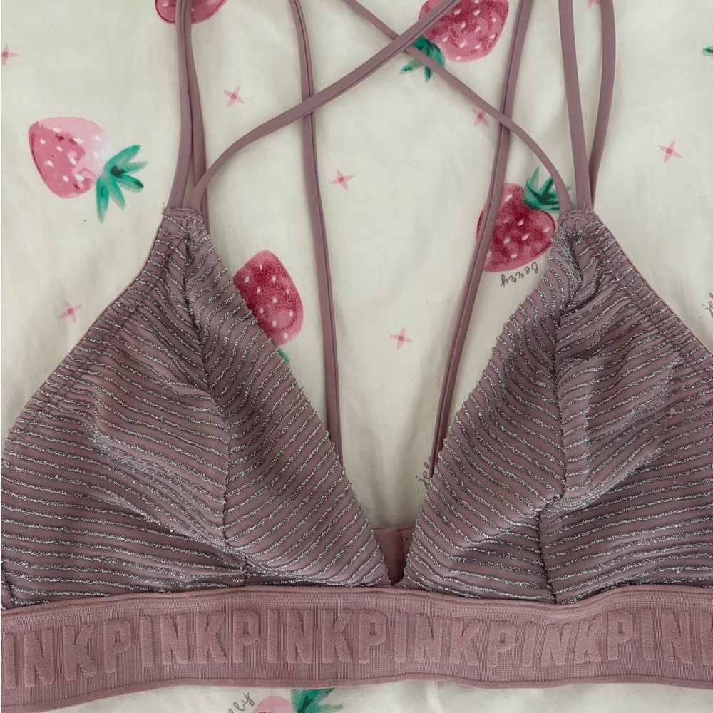 VS Pink shiny bralette